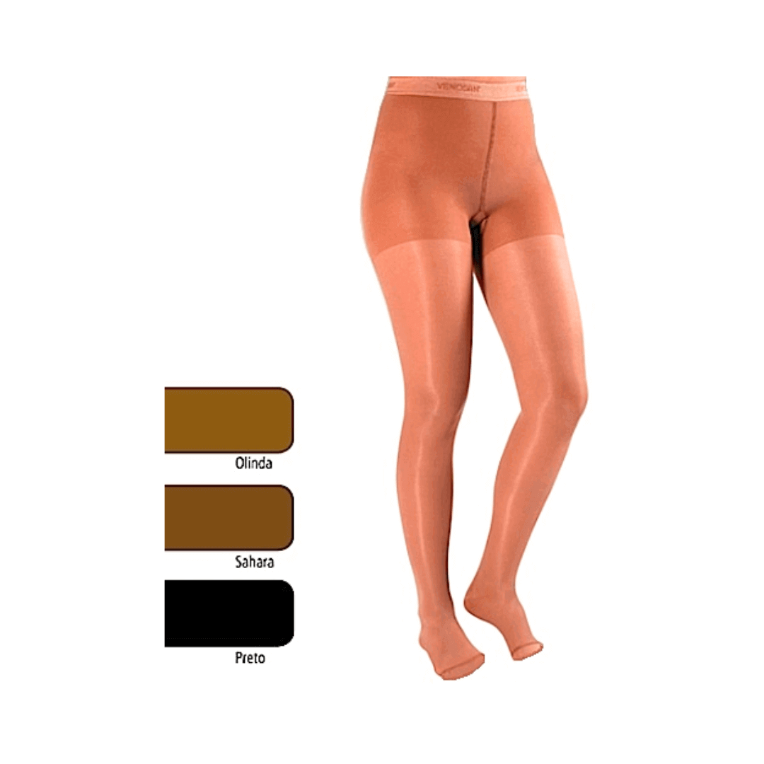 Meia ATM Gestante Legline 15-23mmHg Pé Aberto Sahara - Venosan - Dental Access