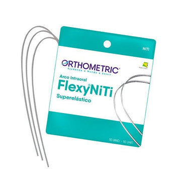 Arco Flexy Niti Super-Elastic Quadrado Superior - Orthometric - Dental Access