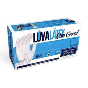 Luva Látex Uso Geral com Talco 100UN - Lagrotta Azzurra - Dental Access
