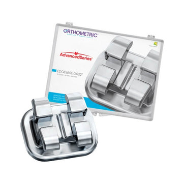 Bráquete Metálico Advanced Series Edgewise 0,022" sem Gancho 10 Casos - Orthometric