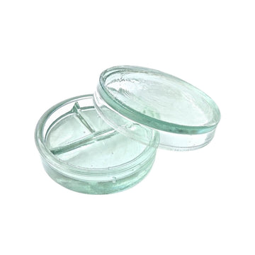 Cápsula de Petry com 3 Divisões Vidro Incolor - Preven - Dental Access