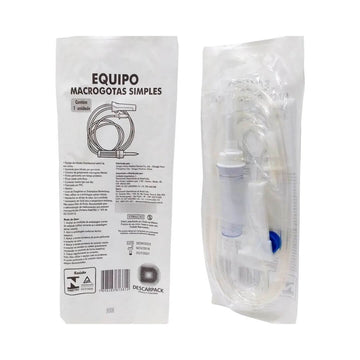 Equipo Macrogotas Simples Luer Slip PVC UN - Descarpack