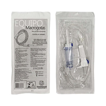 Equipo Macrogotas Completo Luer Slip PVC UN - Descarpack