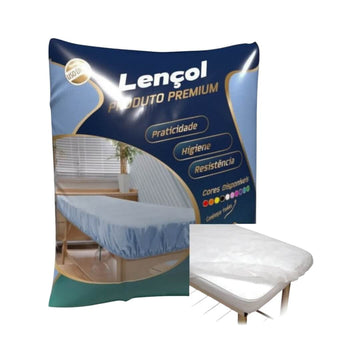 Lençol Descartável TNT Branco c/Elástico GR20 10Un- Protdesc