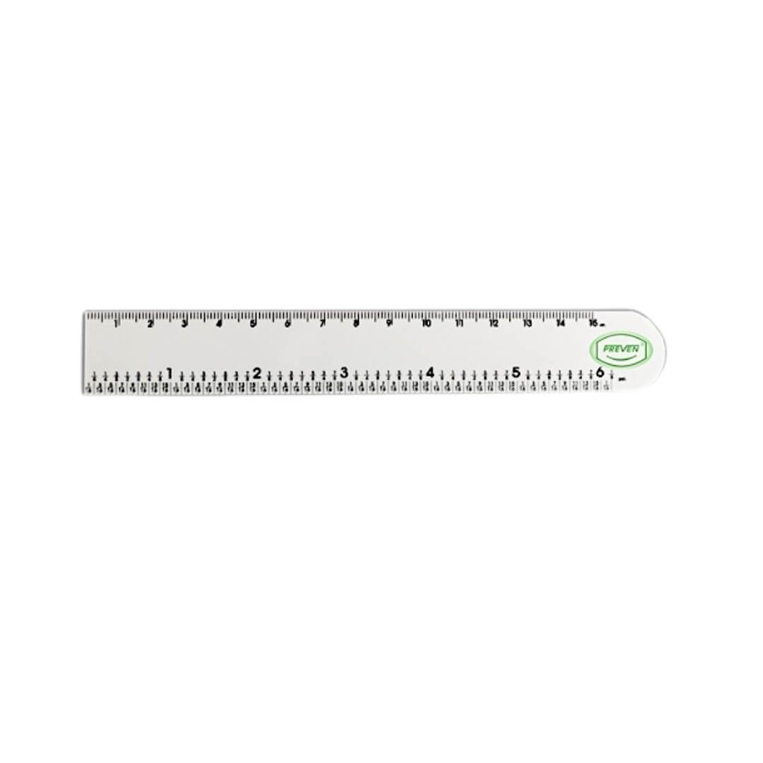 Régua Plástica 15cm Branca - Preven - Dental Access