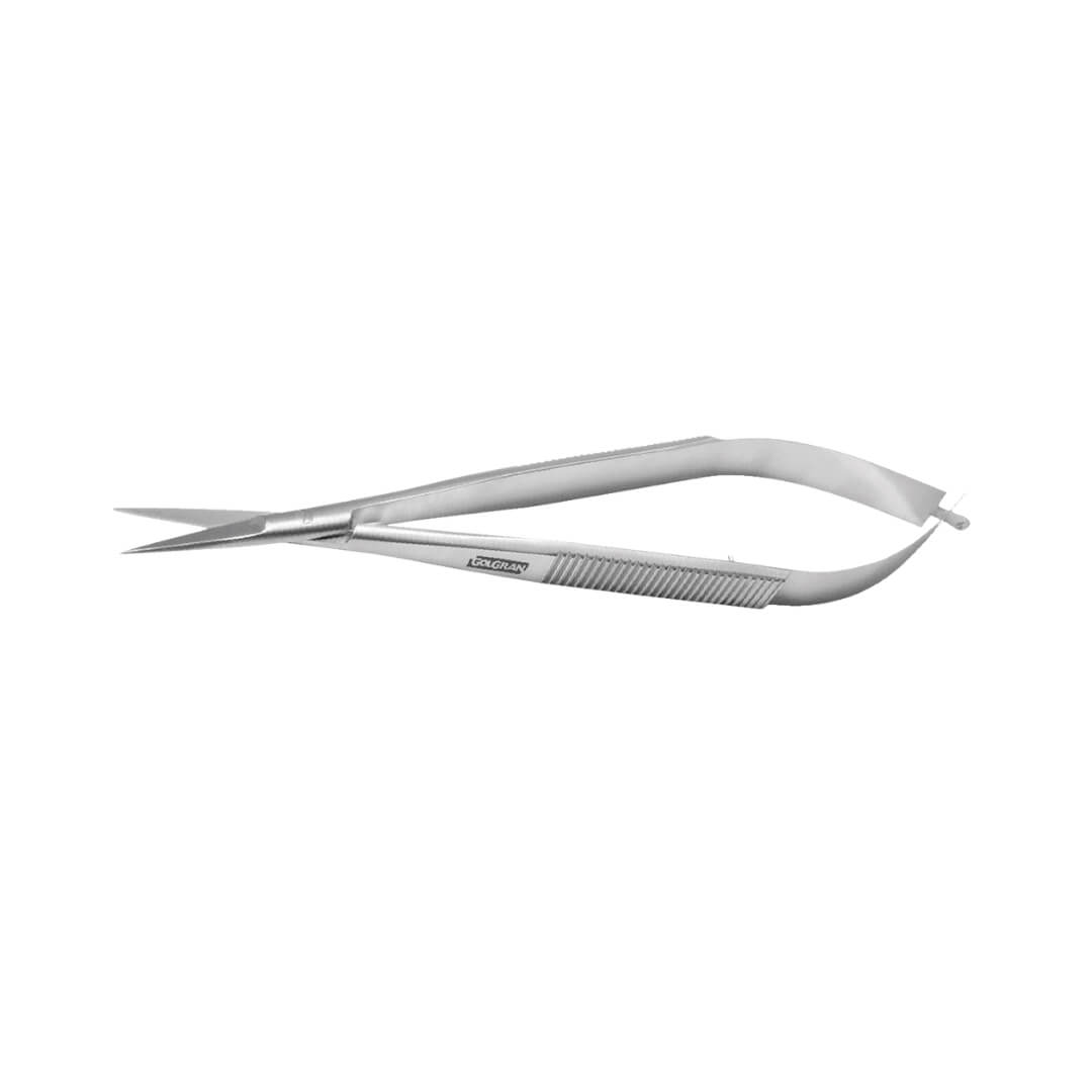 Tesoura Castroviejo 14cm com Serrilha - Golgran - Dental Access
