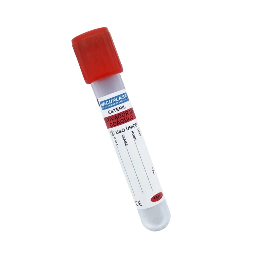 Vacuum Blood Collection Tube with Red Cap 100 Units - Cral