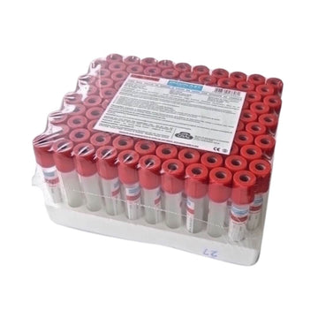Vacuum Blood Collection Tube with Red Cap 100 Units - Cral