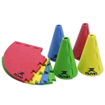Cone de Marcação em EVA Azul Amarelo Verde Vermelho 16cm x 10cm - Muvin - Dental Access