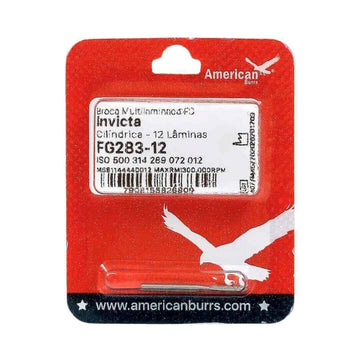 Broca Multilaminada 12 Lâminas Invicta Cilíndrica FG - American Burrs - Dental Access