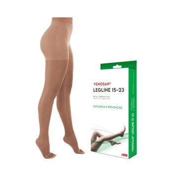 Meia AT Legline 15-23mmHg Pé Aberto Sahara - Venosan - Dental Access