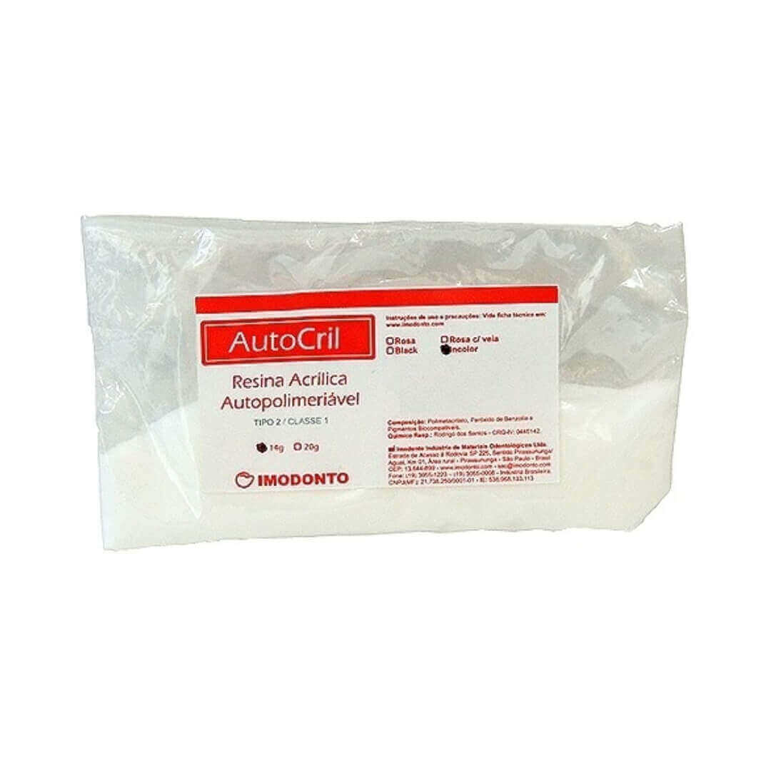 Resina Acrílica Auto Pó AutoCril Incolor 20g - Imodonto - Dental Access