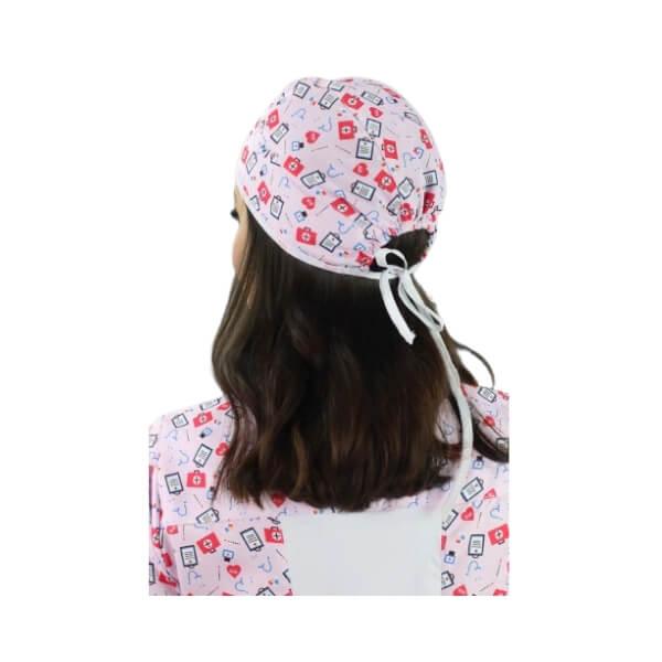 Touca Gabardine Coração Enfermagem Único - Namastê - Dental Access