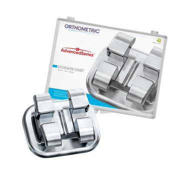 Braquete Metálico Advanced Series Edgewise 0,022" sem Gancho 1 Caso - Orthometric - Dental Access