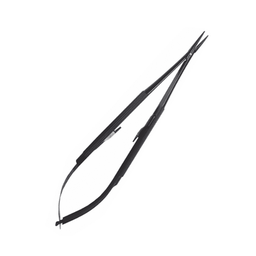 Porta Agulha Castroviejo para Microcirurgia Curvo com Widia 18cm - Quinelato - Dental Access