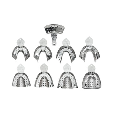 Moldeiras Adulto Perfurada Alumínio Kit 9 Peças - Tecnodent - Dental Access