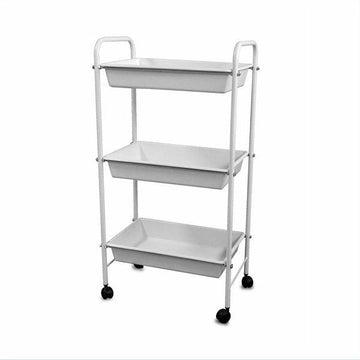 Mesa Auxiliar com Rodízios e 3 Bandejas - Vagalumy - Dental Access