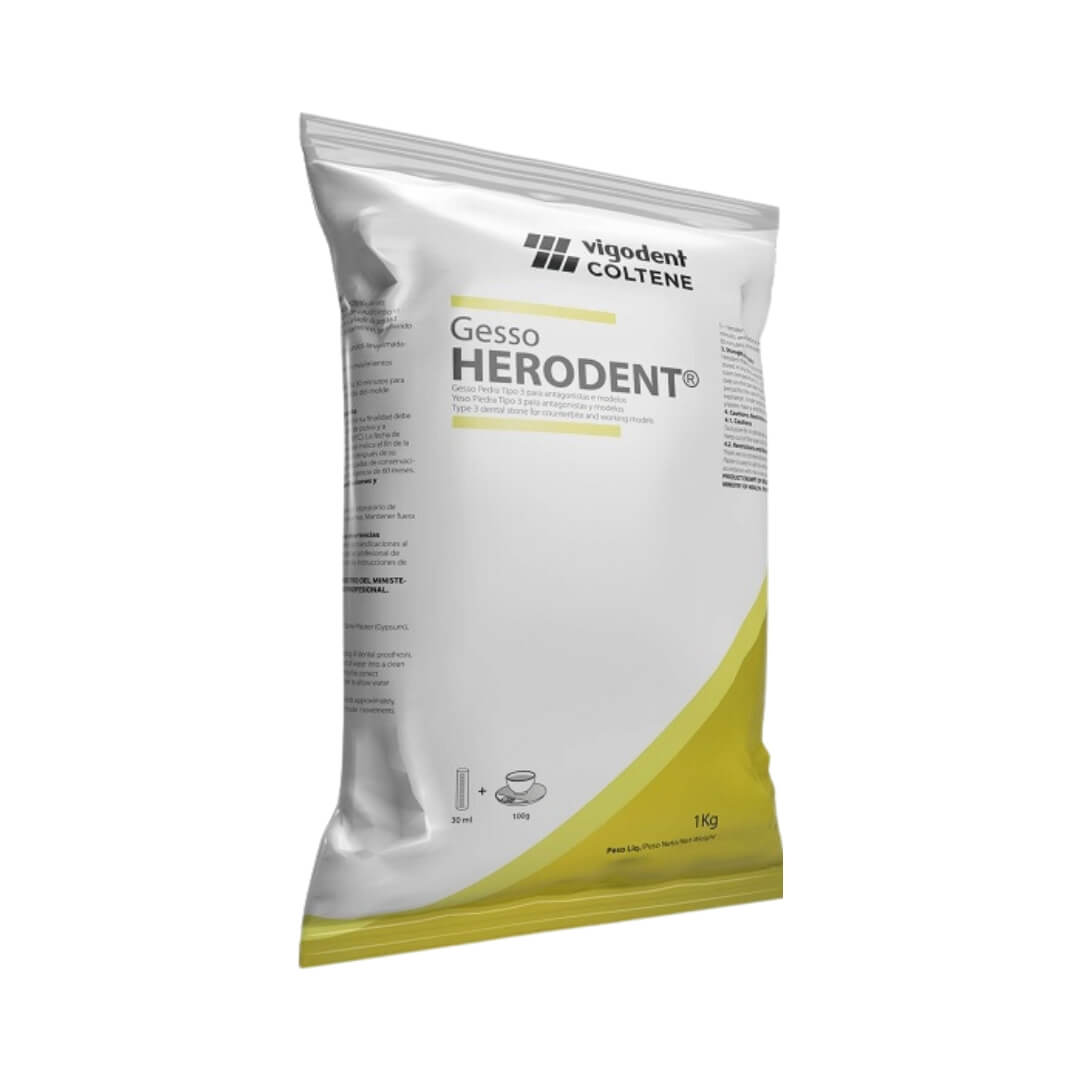 Gesso Herodent Amarelo Tipo III 1 Kg - Vigodent - Dental Access