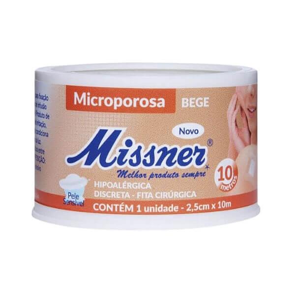 Fita Cirúrgica Hipoalérgica Microporosa Bege - Missner