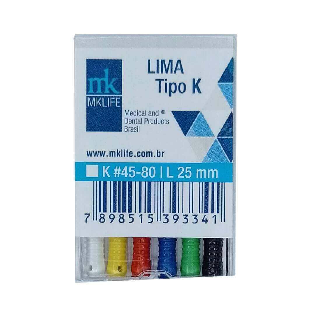 Lima Tipo K 25mm Caixa com 6 Unidades - MK Life - Dental Access