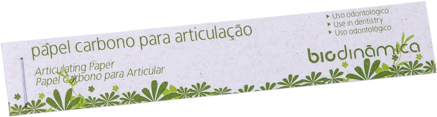 Papel Carbono para Articulação 12 Folhas - Biodinâmica - Dental Access