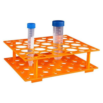 Estante Plástica Laranja p/Tubo Falcon de 15ml e 50ml - Cralplast