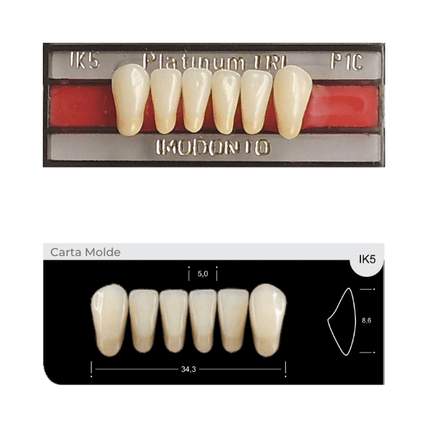 Dente Platinum Tri 03 Camadas Anterior IK5 Inferior-Imodonto