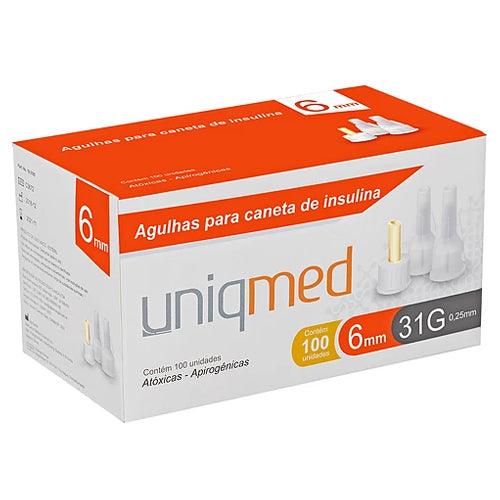 Agulhas para Caneta de Insulina Uniqmed 31G 6mm - SG - Dental Access