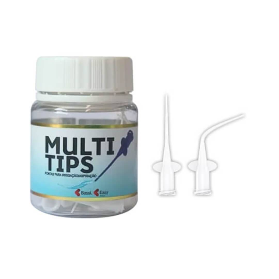 Ponta p/ Irrigação e Aspiração Multitips 25mm Branca  - Easy - Dental Access