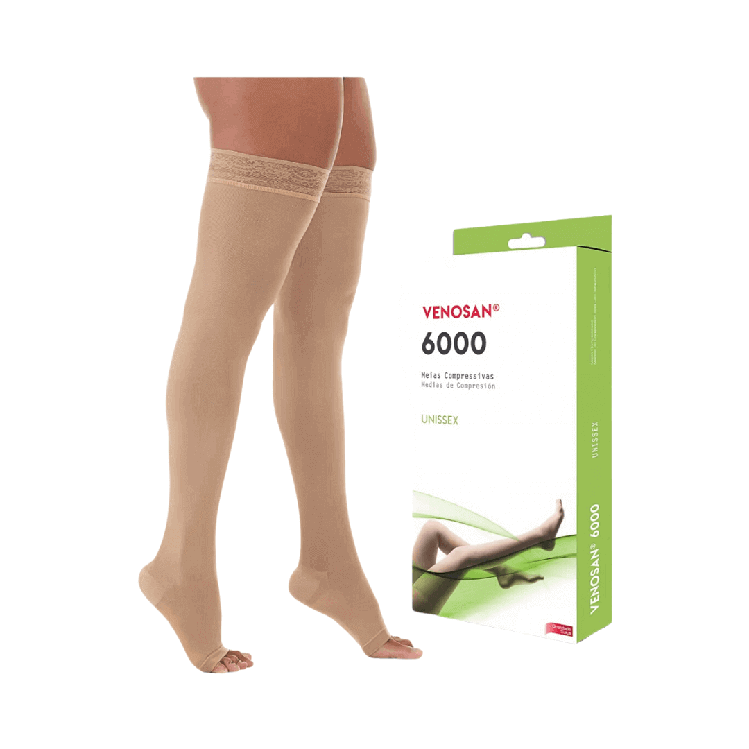 Meia de Compressão AGH 6000 20-30mmHg Pé Aberto - Venosan - Dental Access