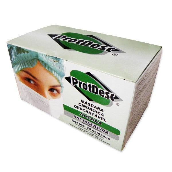 Máscara Cirúrgica Tripla com Elástico CX 50 UN - Protdesc - Dental Access