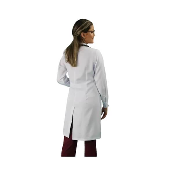 Jaleco Feminino Gabardine Manga Longa Gola Xale - Namastê - Dental Access