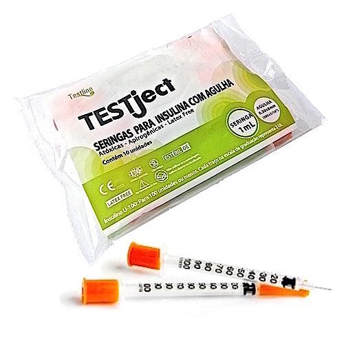 Seringa para Insulina 1ml TESTject c/Agulha 10 UN - SG