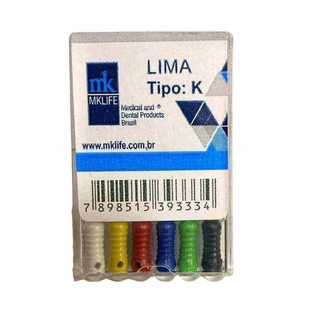 Lima Tipo K 21mm Caixa com 6 Unidades - MK Life - Dental Access