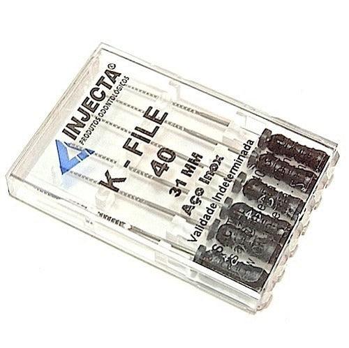 Limas K-file 40 31mm Caixa Com 6 Unidades - Injecta - Dental Access