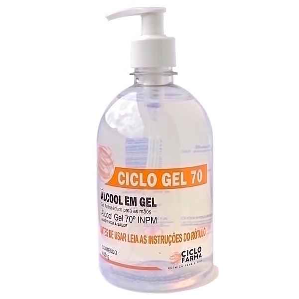 Álcool Ciclo Gel 70° INPM (77° GL) 450g c/ PUMP - Ciclofarma