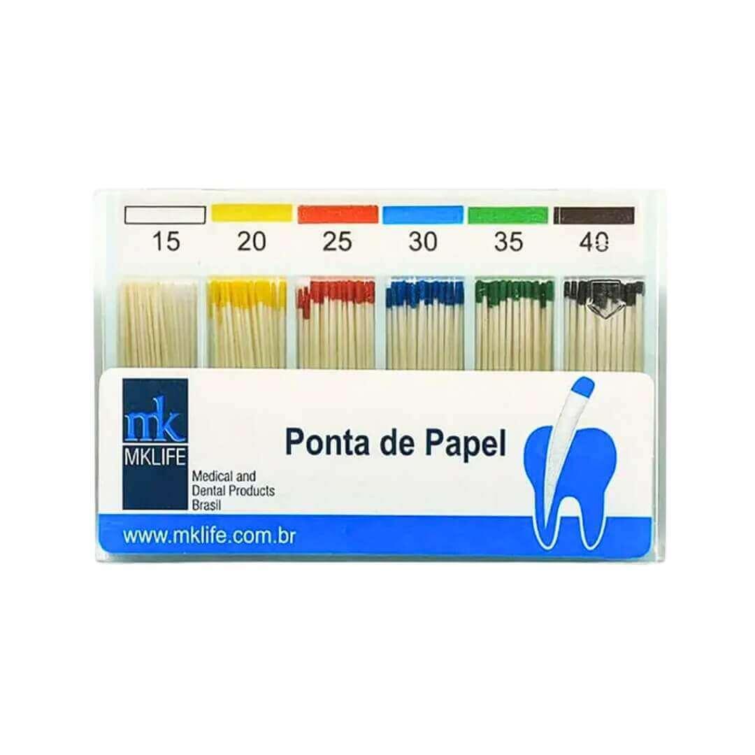 Ponta de Papel com 200 Unidades - Mk Life - Dental Access