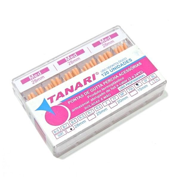 Pontas de Gutta Percha Acessórias Med 28mm com 120 Un - Tanari - Dental Access
