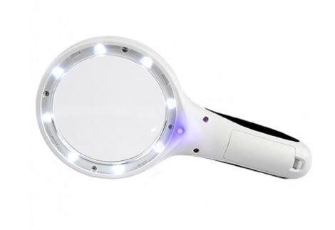 Mini Lupa 90mm LED - 8 Branco + 1 Negro - Estek