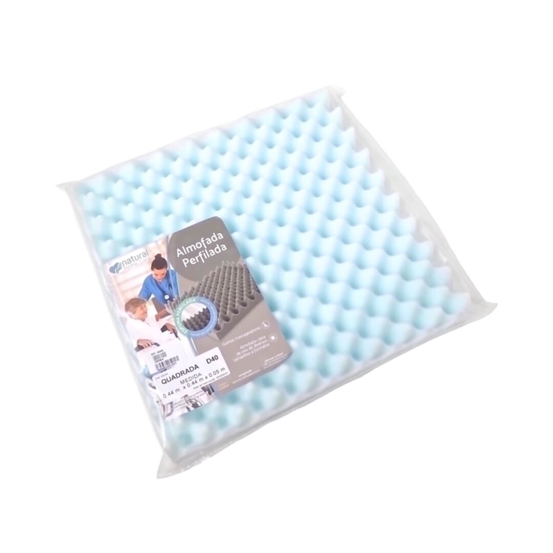 Almofada Caixa de Ovo Quadrada D40 - Natural