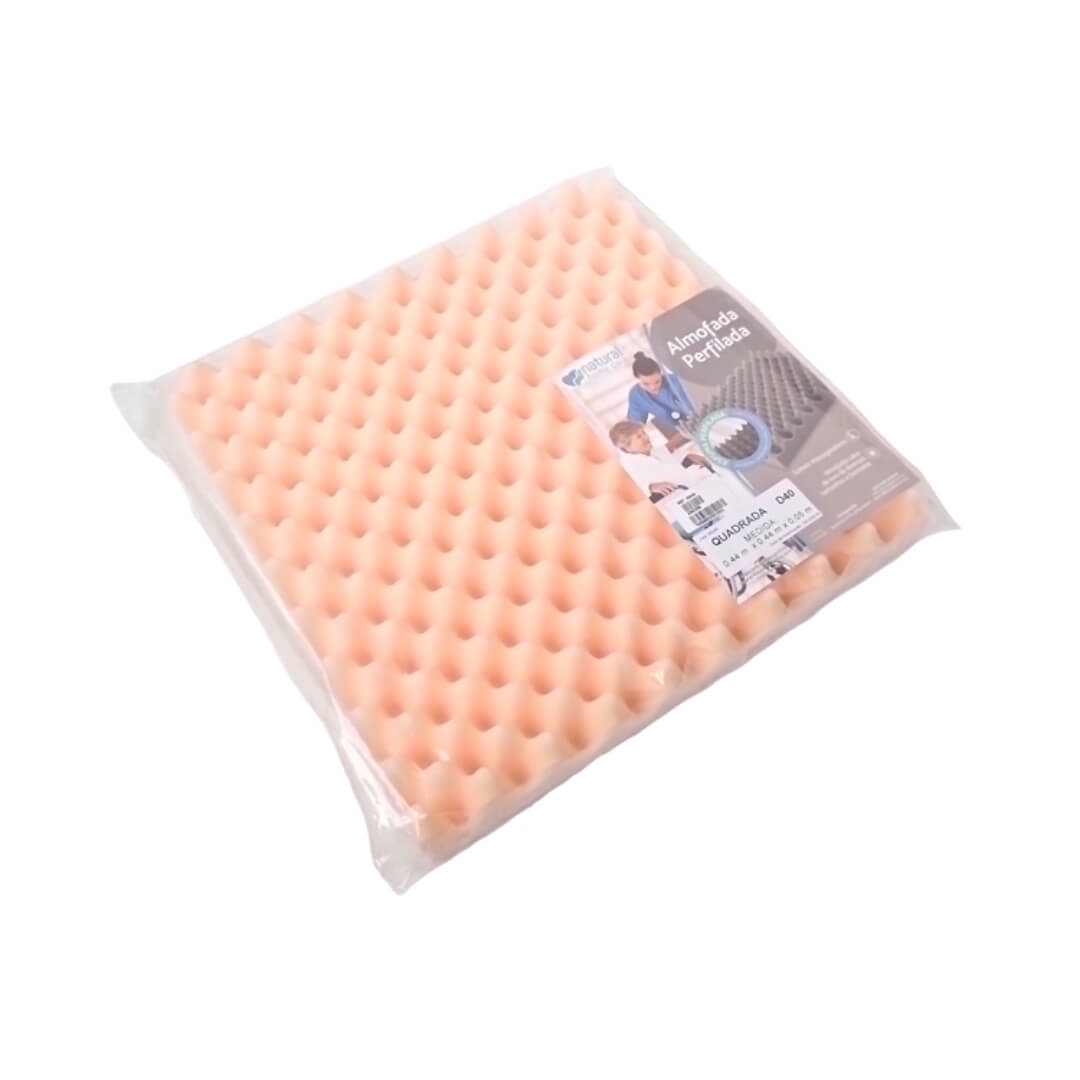 Almofada Caixa de Ovo Quadrada D40 - Natural