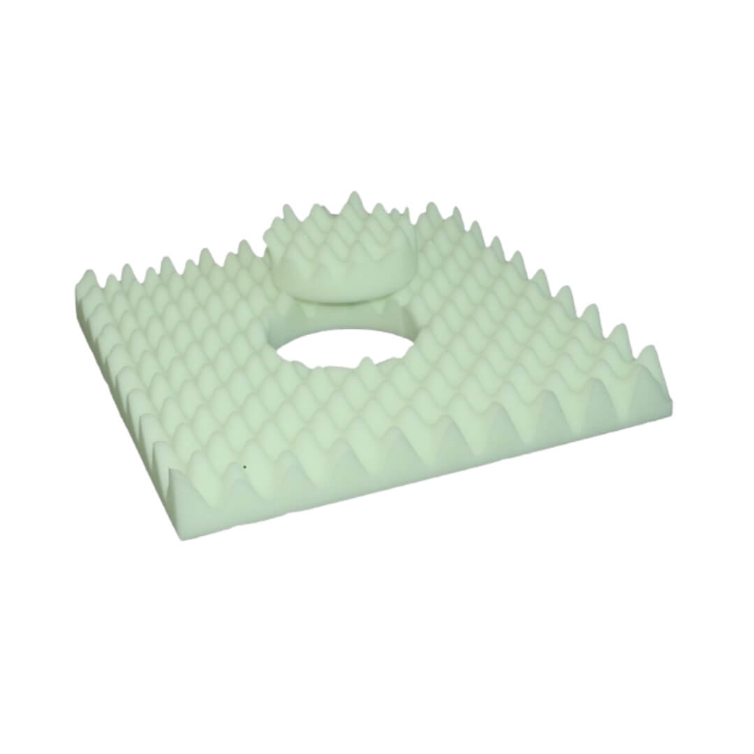 Almofada Caixa de Ovo Quadrada c/ Orifício D28 - Natural