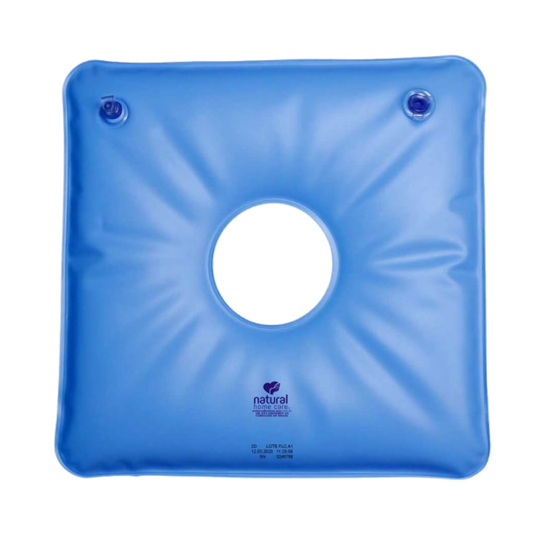 Almofada Inflável Quadrada Orifício Duo (Ar /Água) - Natural