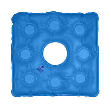 Almofada Quadrada em Gel com Orifício Azul - Natural
