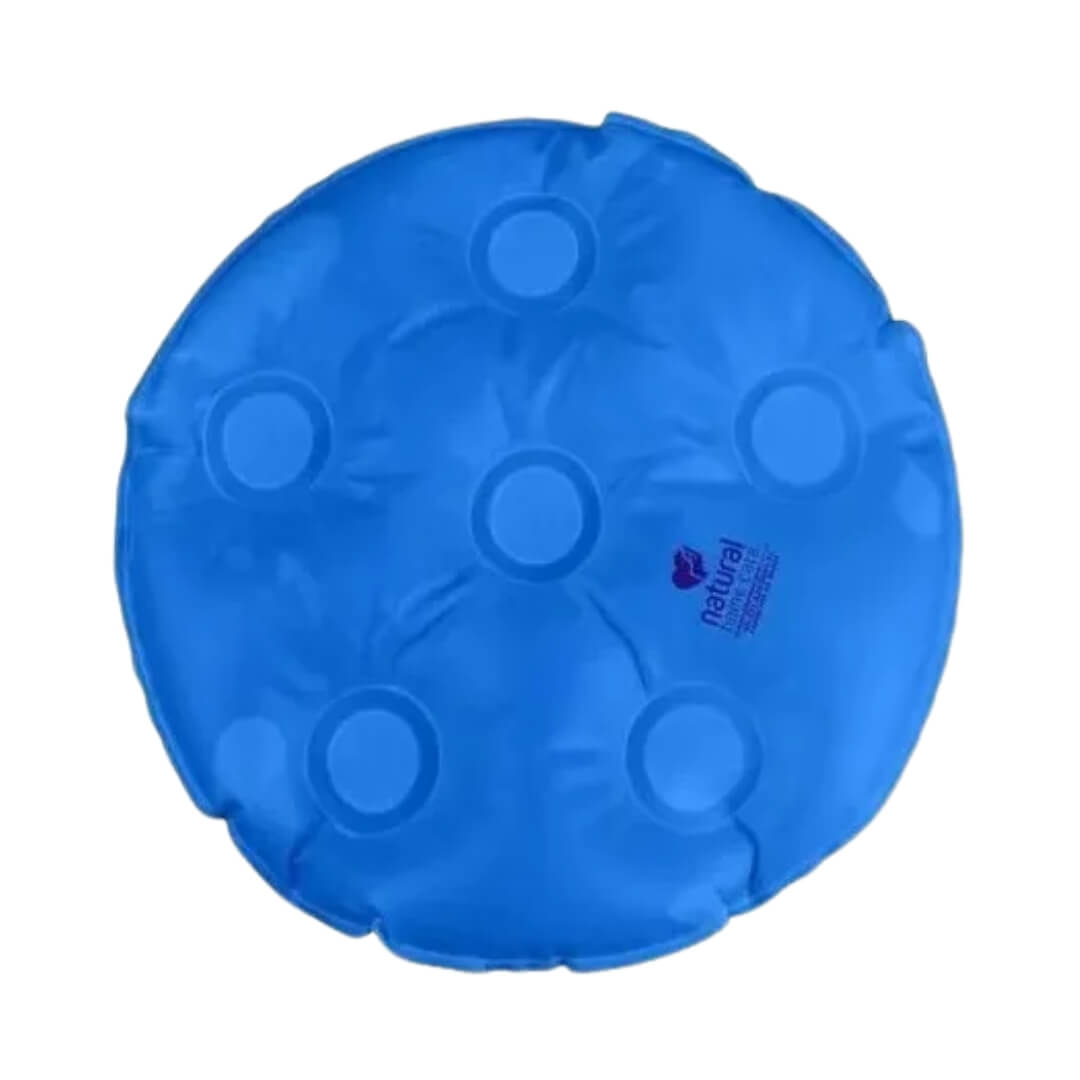 Almofada Redonda em Gel sem Orifício Azul - Natural