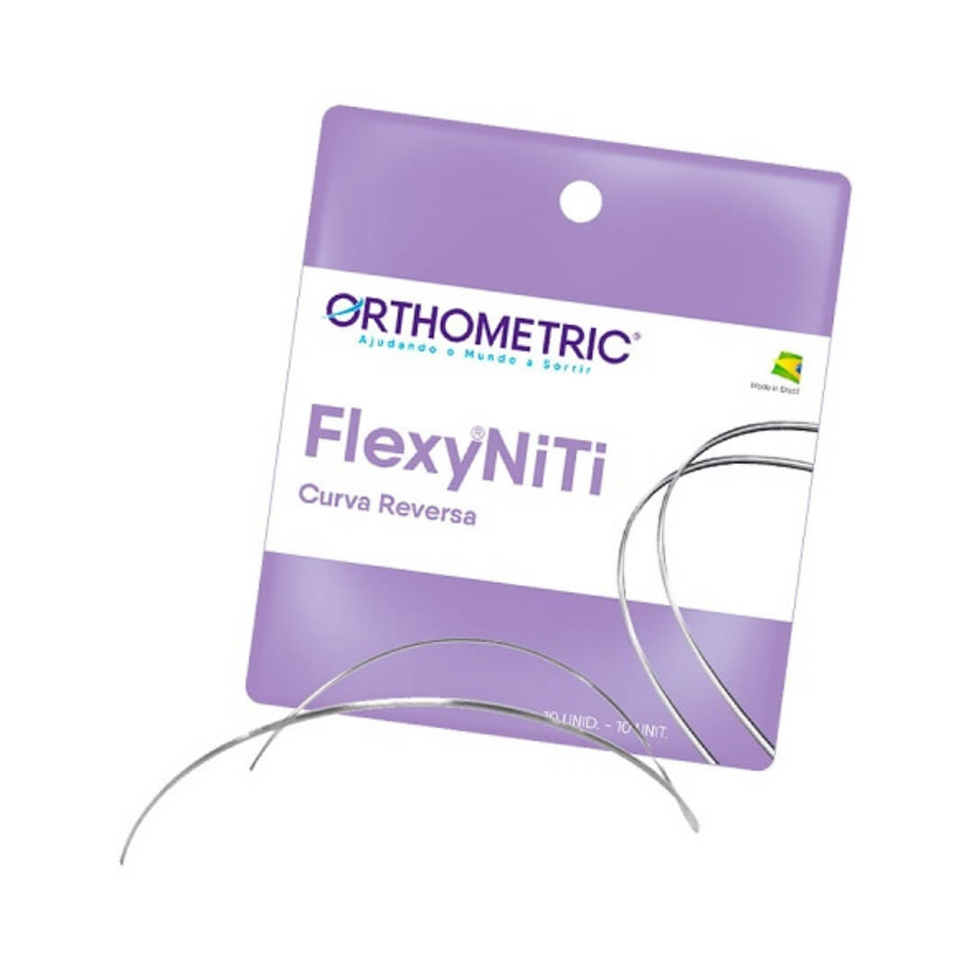 Arco Flexy Niti Curva Reversa 0,016x0,16 Quadrado - Orthometric