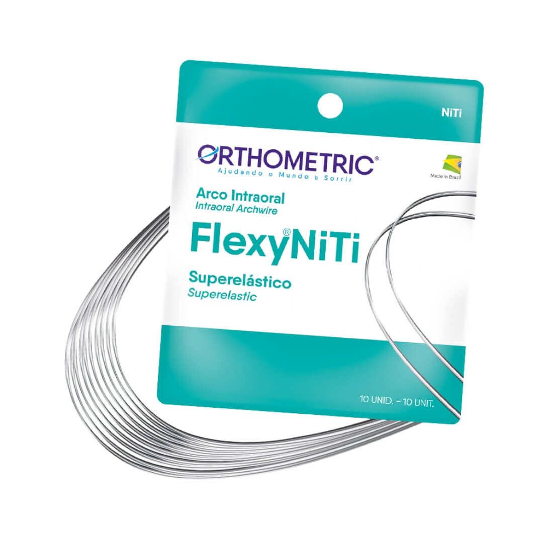 Arco Flexy Niti Super-Elastic 0,016x0,16 Quadrado - Orthometric