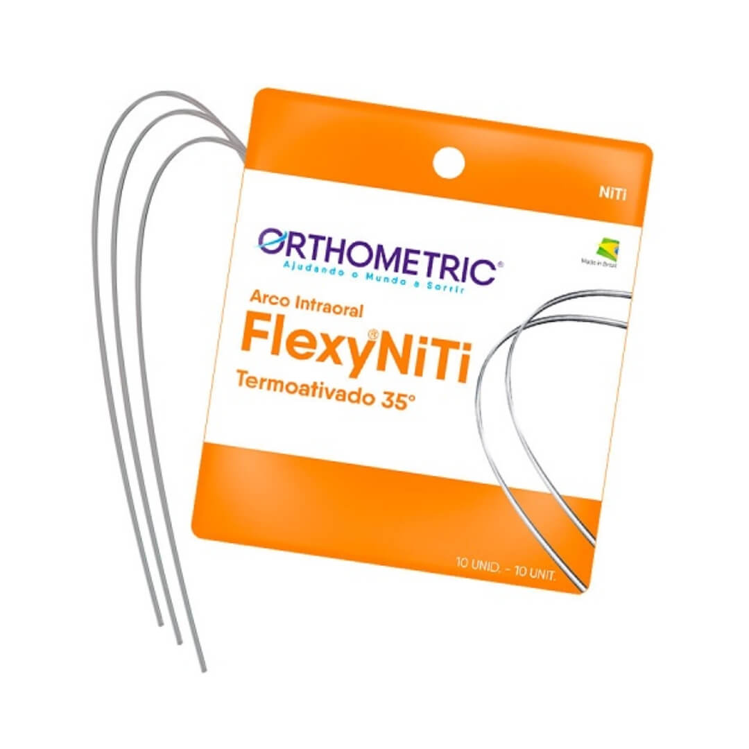 Arco Flexy Niti Thermal 35º 0,016x0,16 Quadrado- Orthometric