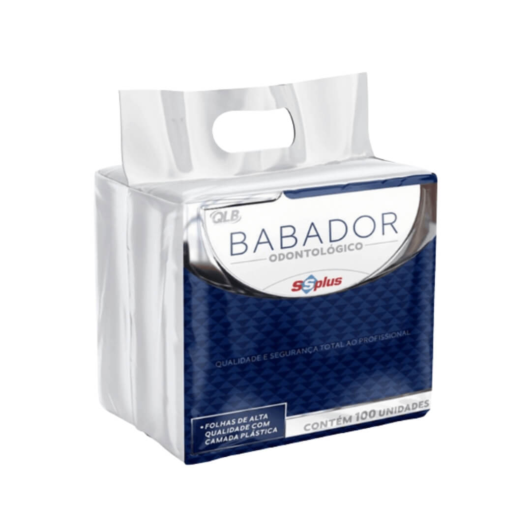 Babador Odontológico Impermeável Branco com 100 Unidades - SSPLUS - Dental Access