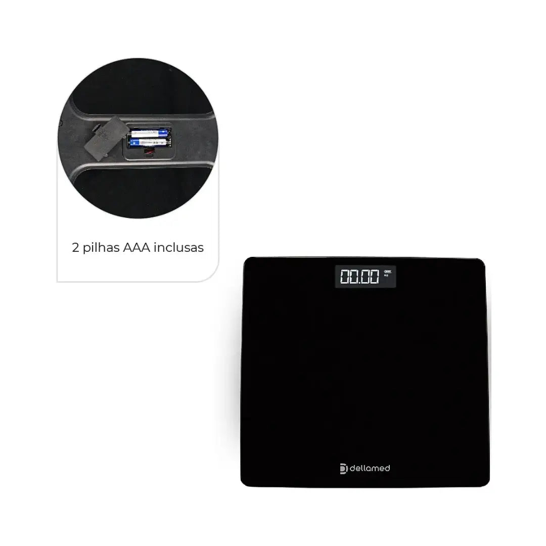 Balança Digital Smart Corporal LED até 180 Kg Preto - Dellamed